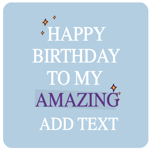 Personalised text greeting card