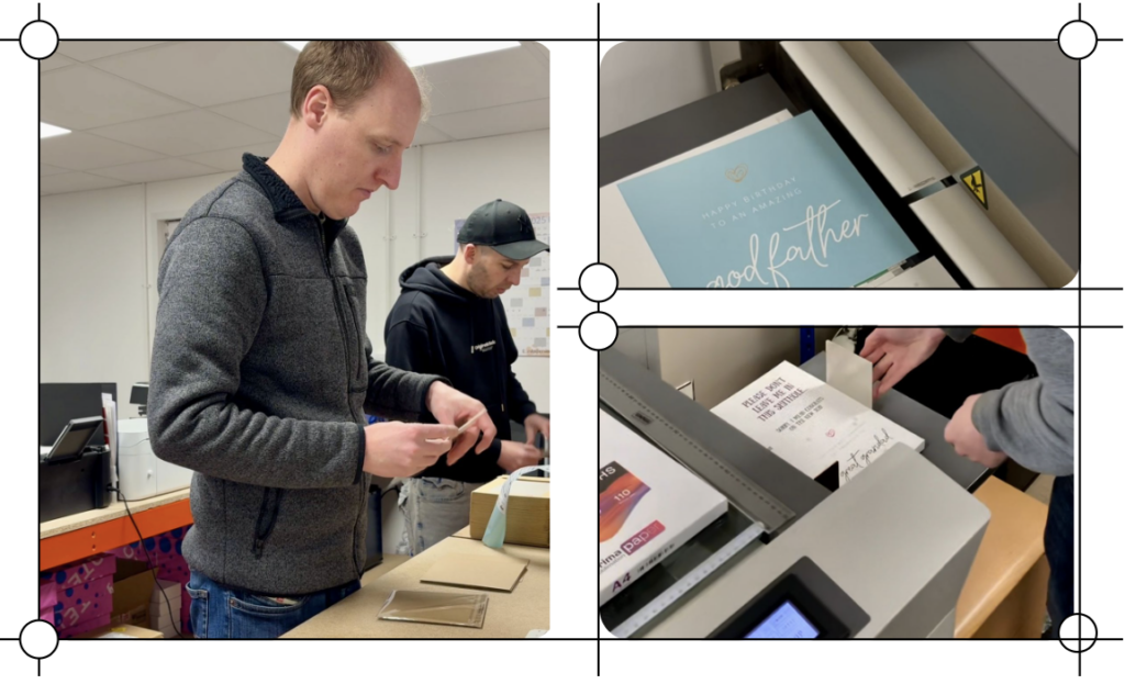 Card design printed on premium stock by You Said It